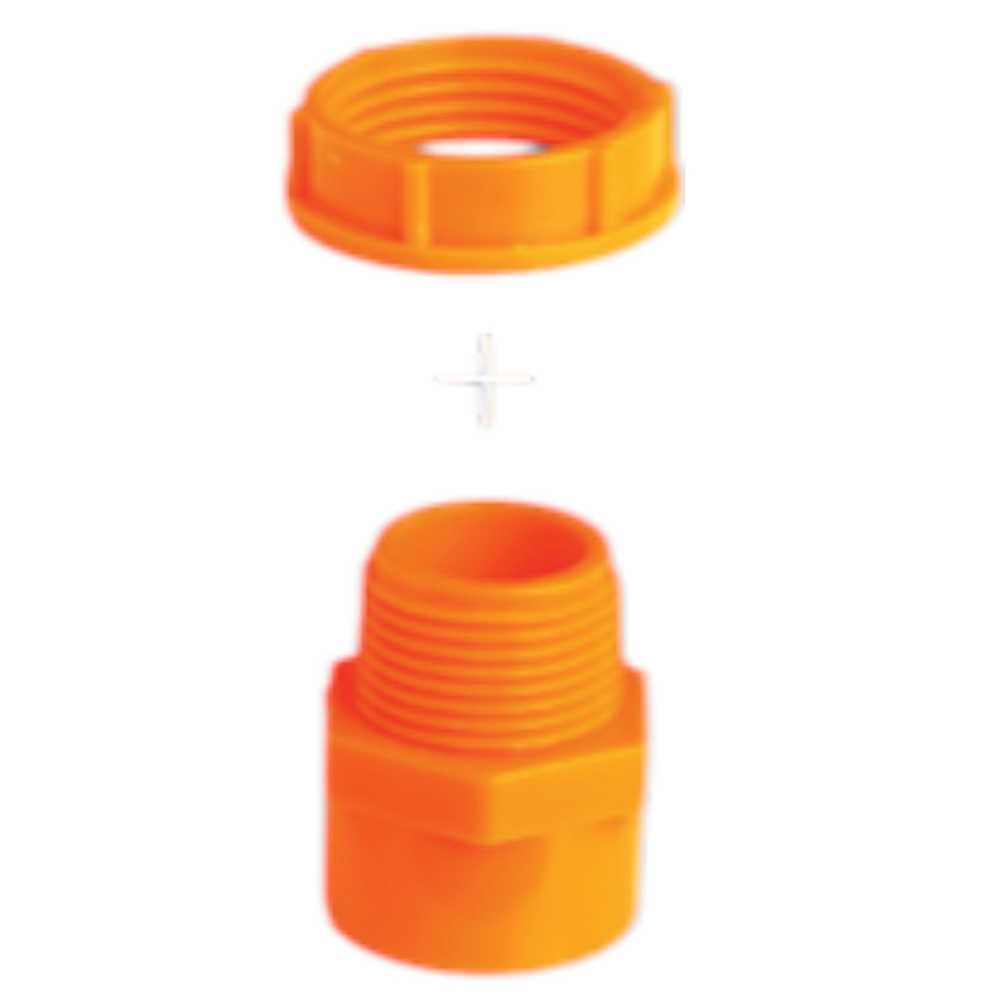 Royu orange PVC Male Thread Adapter with Nut 25MM plastic male threaded fitting and hex nut for plumbing