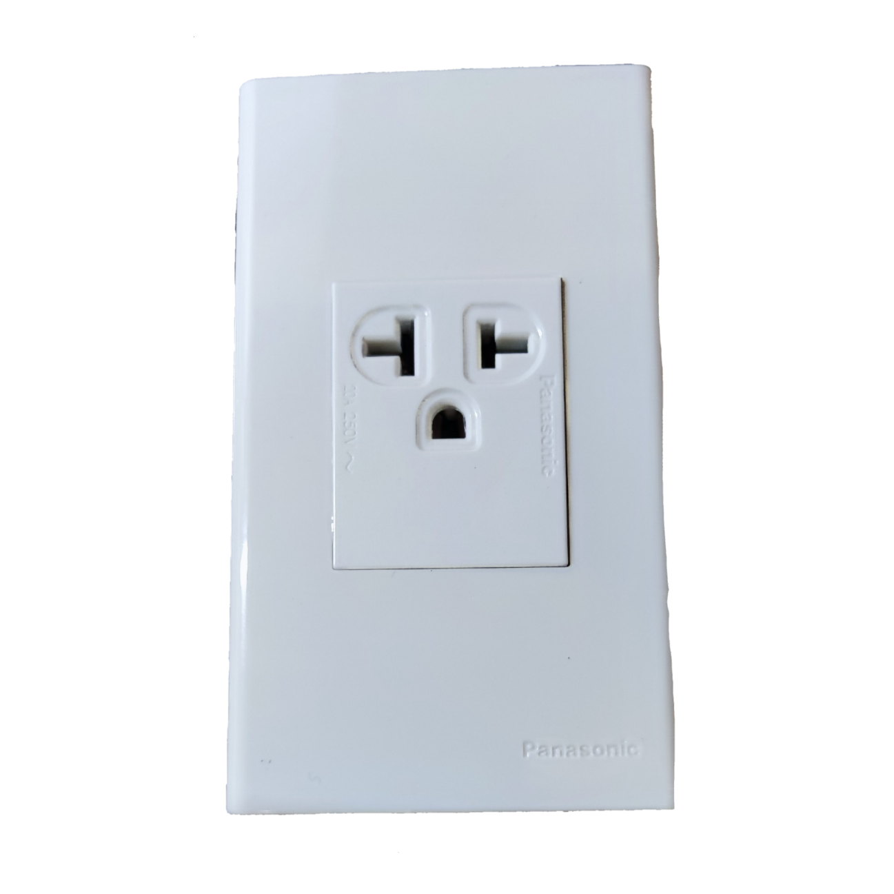 Panasonic white Quick Connect Tandem Outlet 1 Gang 20A wall outlet with single recessed tandem receptacle