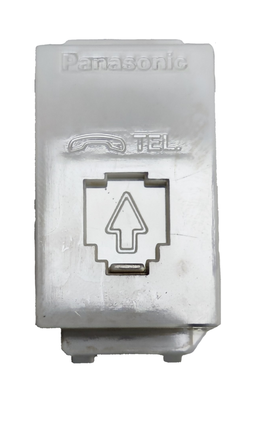 Panasonic white telephone wall jack module with RJ11 port and TEL marking Telephone 6P4C WEG2164