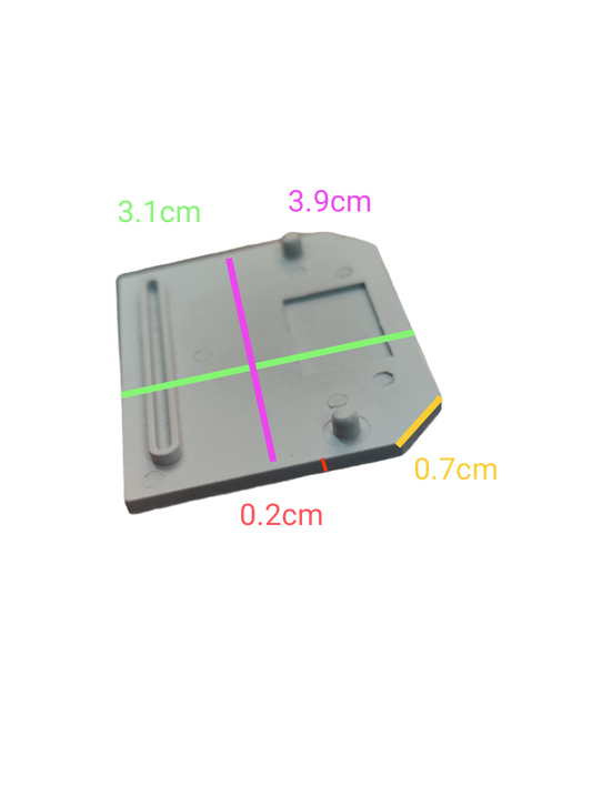 Grippes Terminal Block Cover 3.1cm electrical component with detailed dimensional measurements