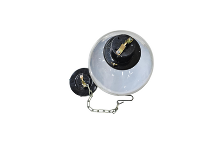Amco 10 inch globe pendant light with clear glass globe and black metal fixture for lighting installation