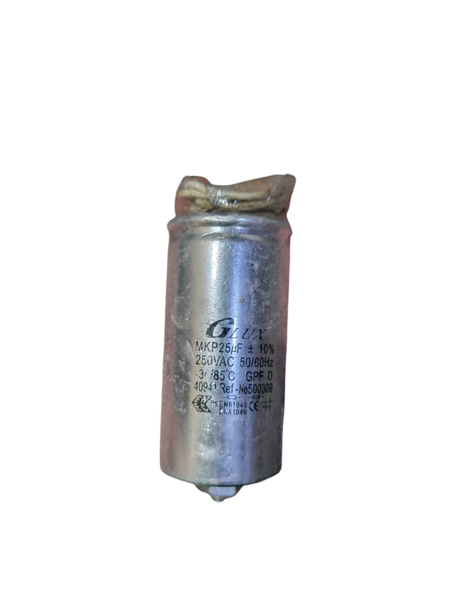 25uf 220V AC lighting capacitor metal cylindrical part for electrical circuitry by Electx Electrical Supply