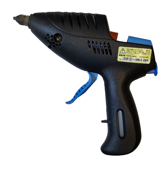 Goot Glue Gun Big Butane Gas hand tool with ergonomic black body and blue trigger for precise adhesive application