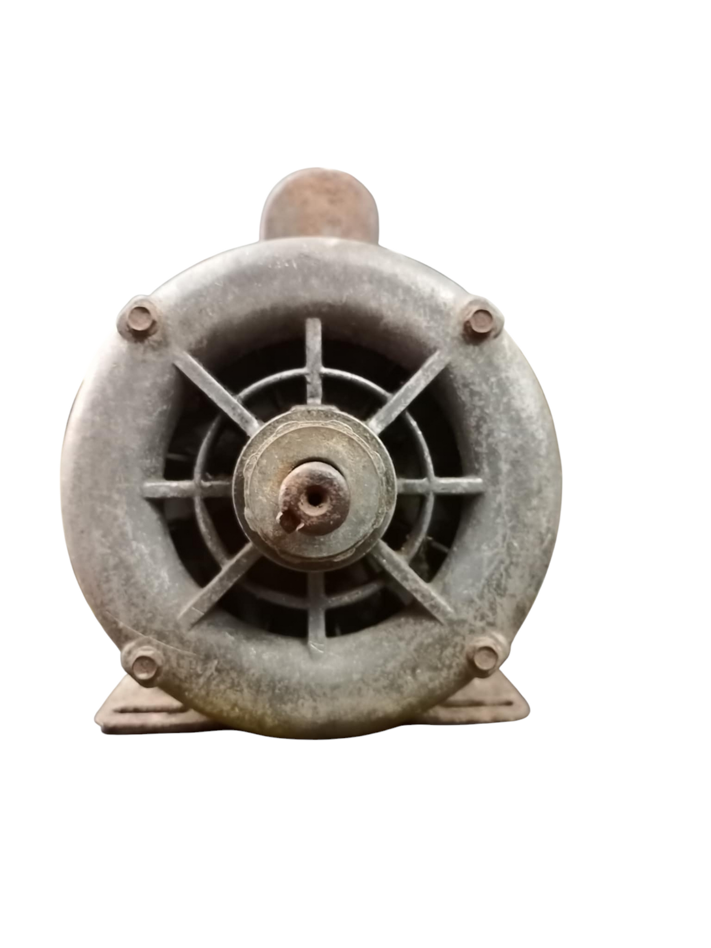 Gould electrical motor front view showing circular fan and central shaft RPM 1725 Refurbished