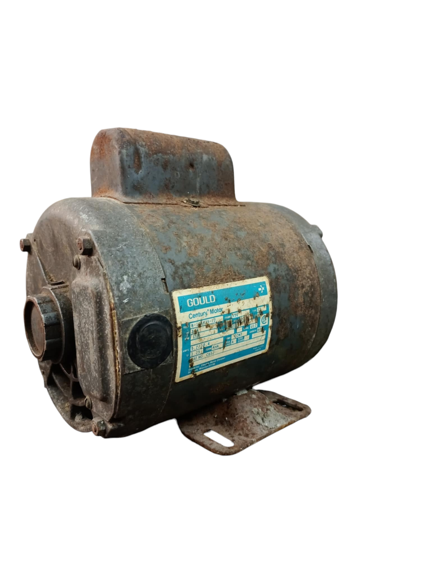 Gould electrical motor with rusted casing RPM 1725 Refurbished industrial circuitry part