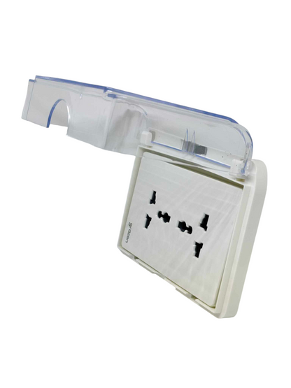 Grazen 16A 220V waterproof plate cover for electrical outlets with protective hinged lid