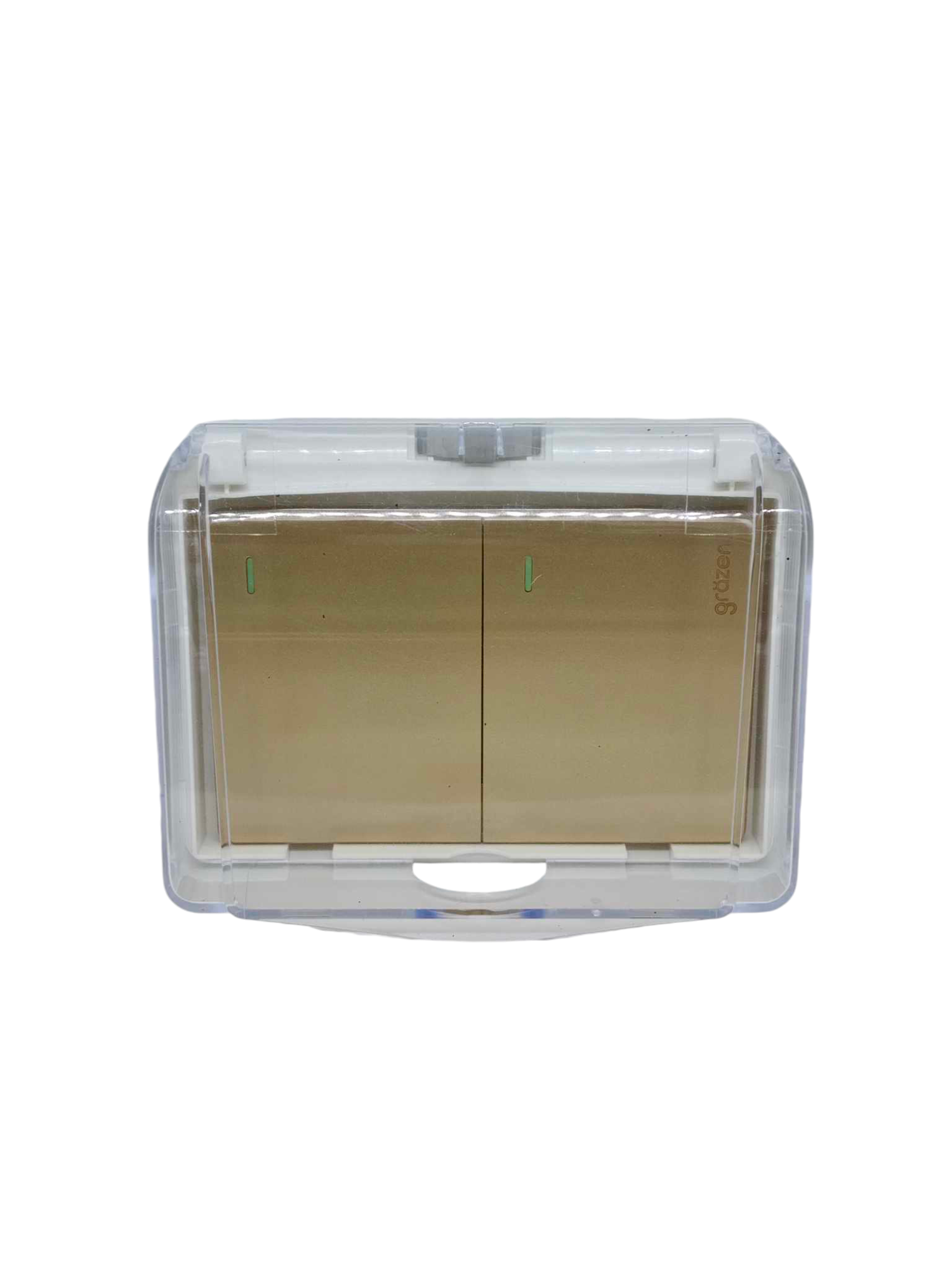 Grazen 3 way switch 16A 220V in clear housing with dual control for convenience