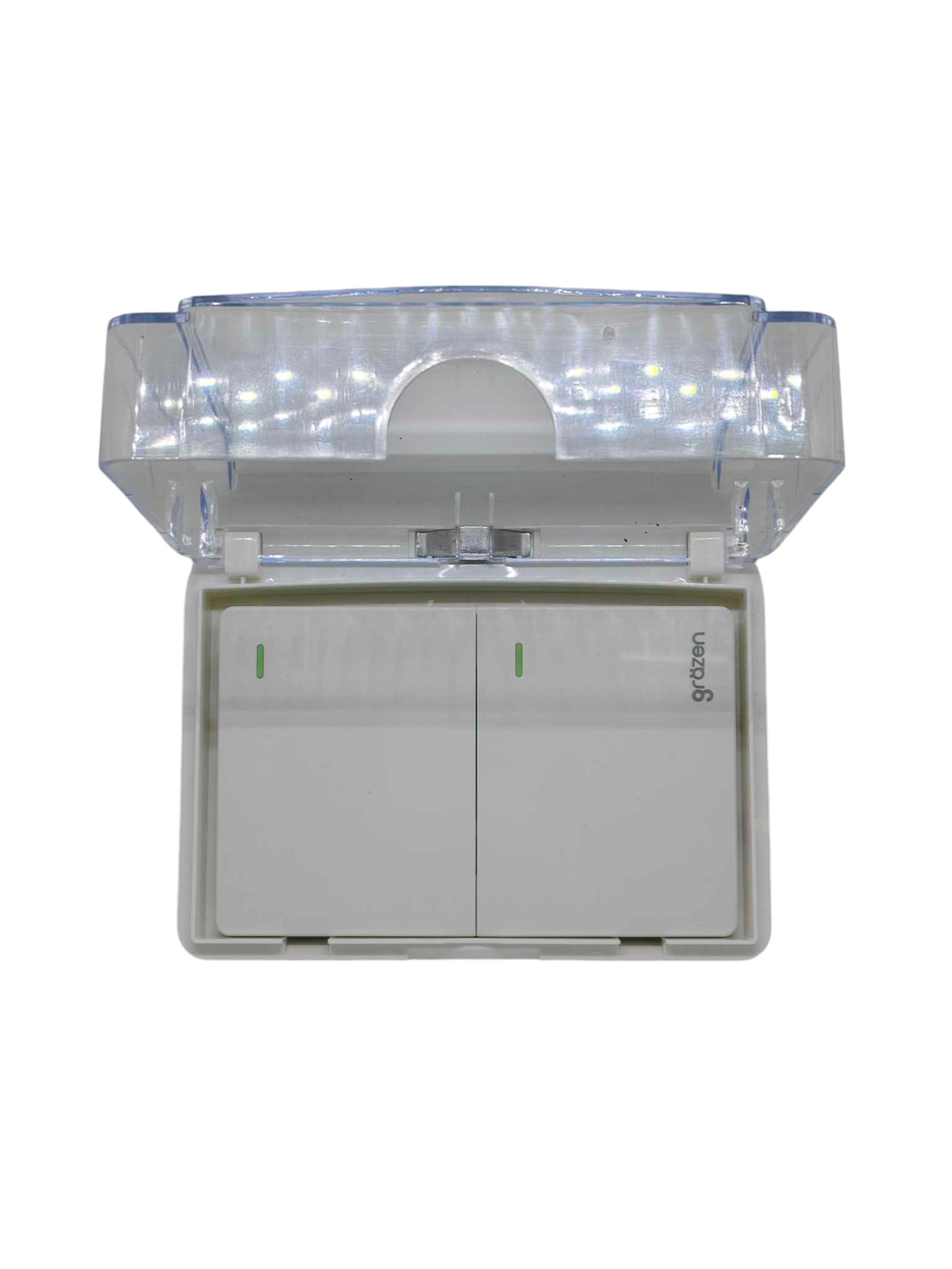 Grazen 3 way switch 16A 220V in a clear protective cover for enhanced durability and safety