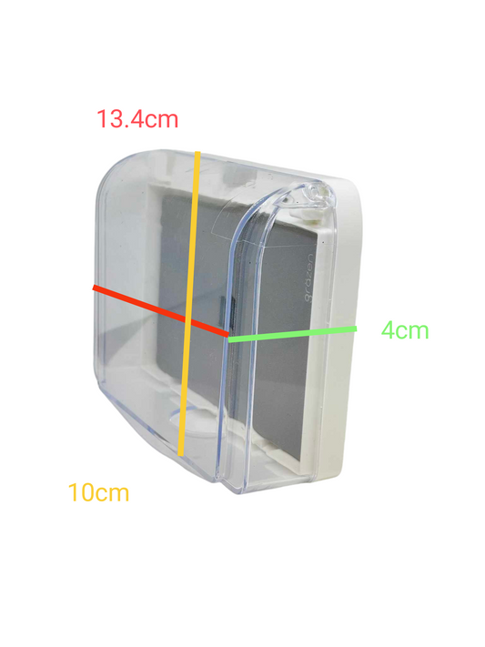 Grazen WC-019-W weatherproof plate designed for outdoor electrical protection with clear cover