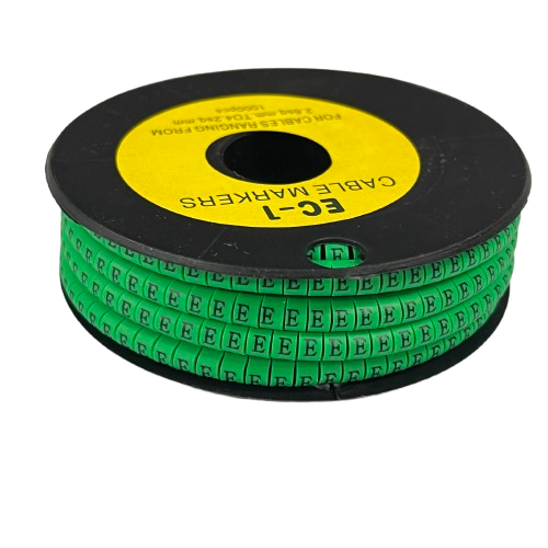 Grippes green cable markers EC-1 1000pcs on a spool for effective cable organization