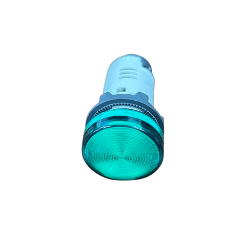 Schneider Green Pilot Lamp 24V 22mm with a bright green lens for clear visibility in lighting installations
