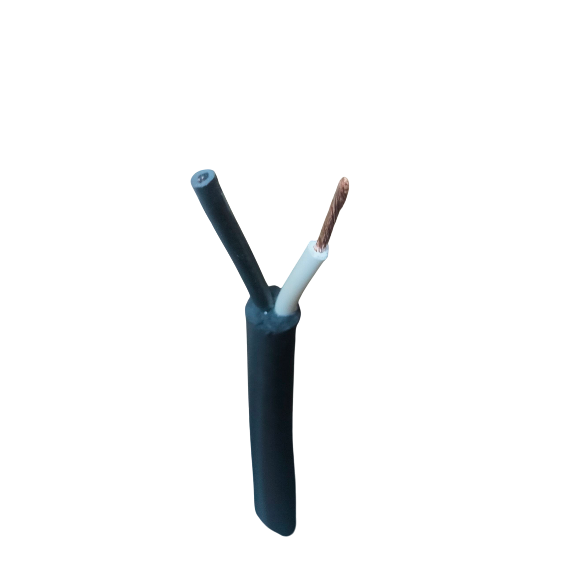 Boston Power Cable Perma Cord with black and white insulated wires for electrical connections