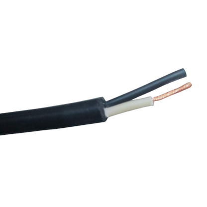 Boston Power Cable Perma Cord showing black insulated wires with exposed copper and white inner insulation