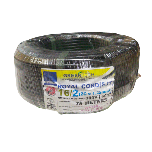 Boston Power Cable Perma Cord 75 meters black electrical wire roll for heavy-duty use