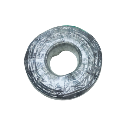 Boston coiled clear cable roll wrapped in plastic top view with hollow center Royal Cord AWG16 - 2 Core electrical wire