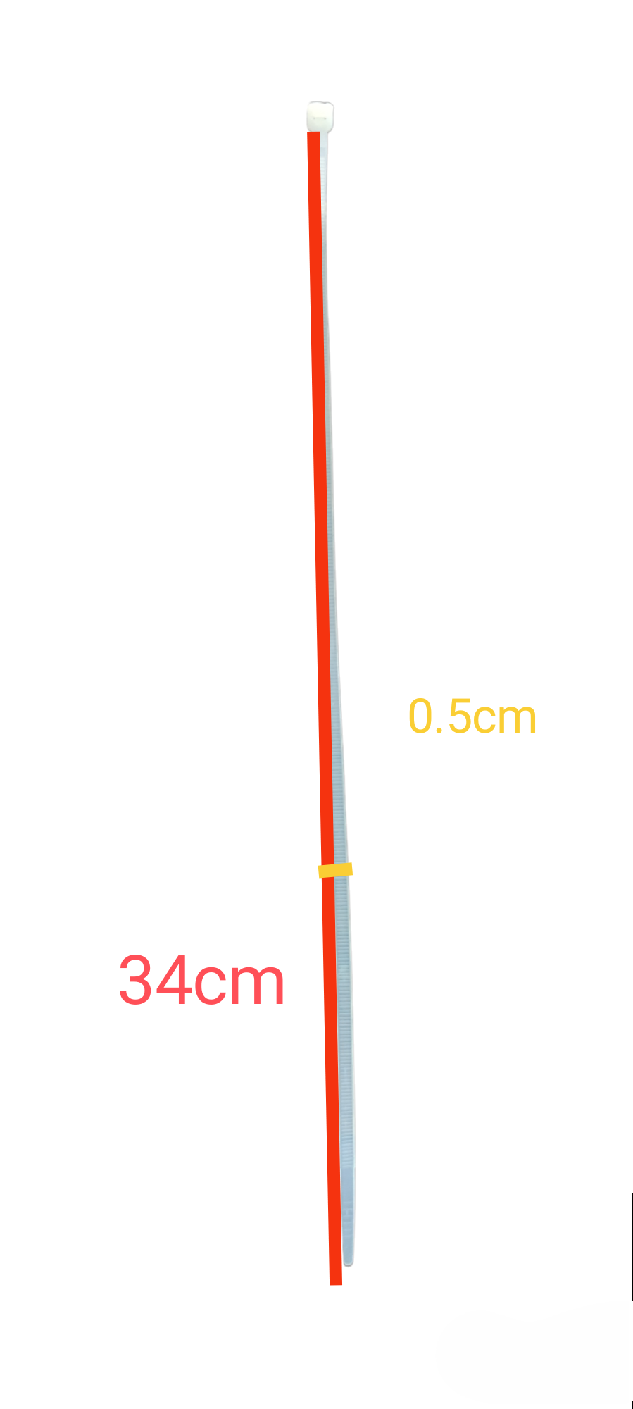 Grippes red 14 inch cable tie 100 pack single tie with locking head and length markings for tarps
