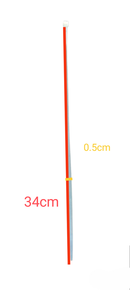 Grippes red 14 inch cable tie 100 pack single tie with locking head and length markings for tarps