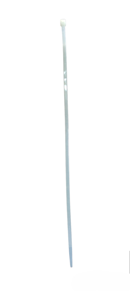 Grippes 14 inch cable tie 100 pack white nylon self locking zip tie for tarps and tie downs