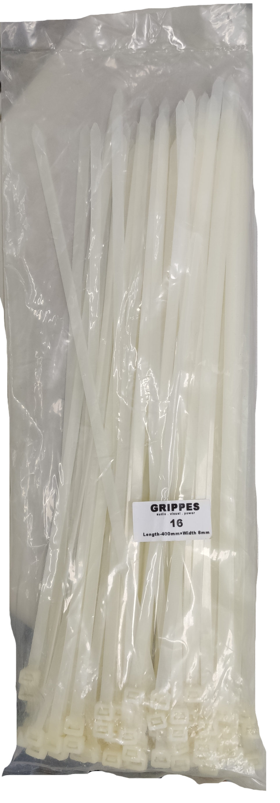 Pack of Grippes 16 inch cable ties for securing and organizing cables and wires