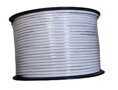 Grippes 18 gauge speaker wire 100 meters spool with white insulation for audio connections