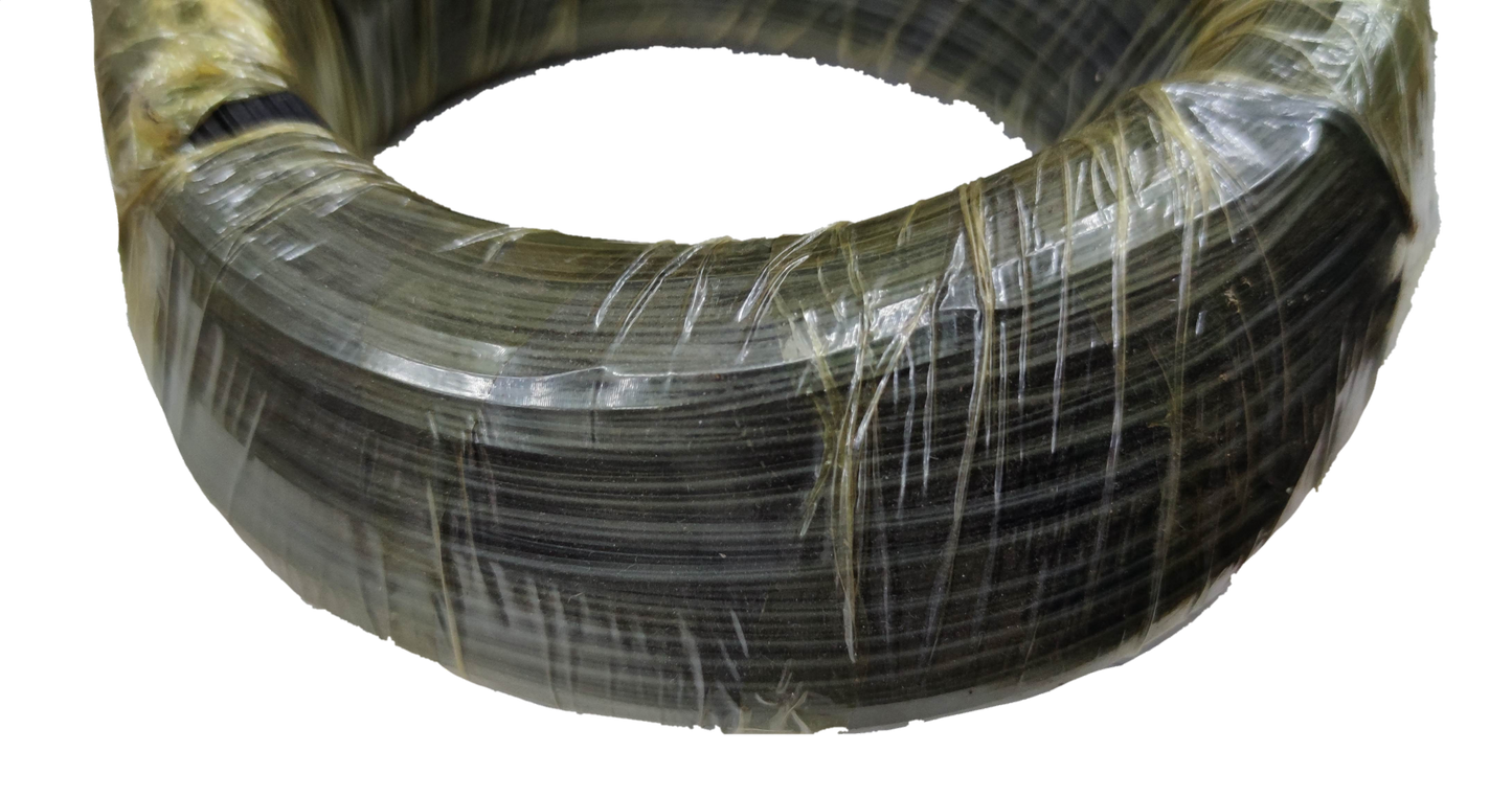 Coiled roll of China Tie Wire 500 Grams wrapped in clear plastic for securing tarps and tie-downs