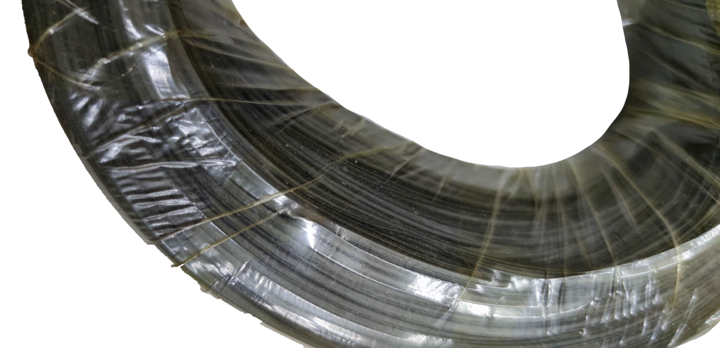 Coiled China Tie Wire 500 Grams packaged in clear plastic wrap for tarps and tie-downs