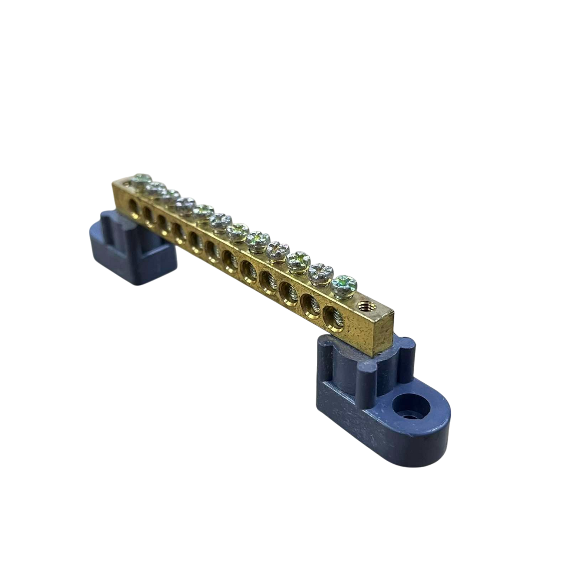 Grippes grounding bus bar 12 hole made of durable metal for efficient electrical connections