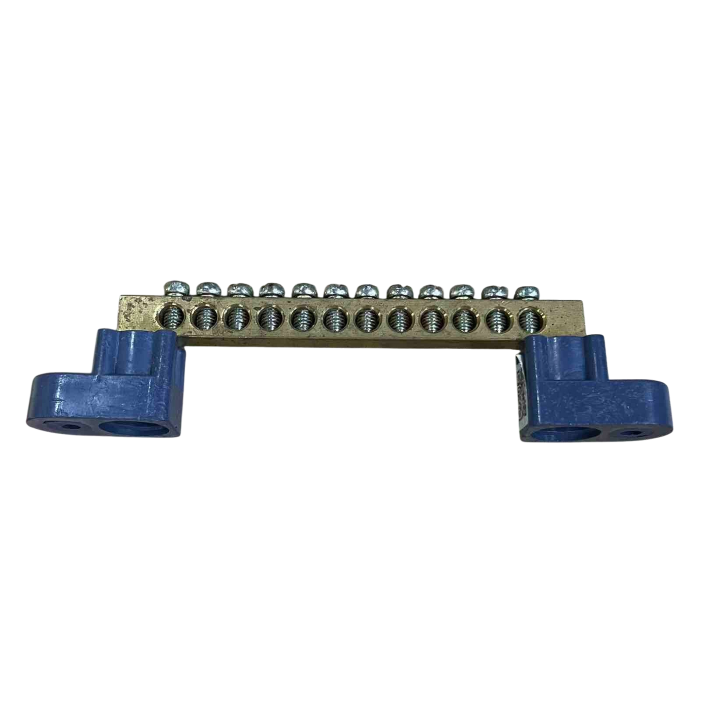 Grippes grounding bus bar 12 hole with durable metal construction for secure electrical connections