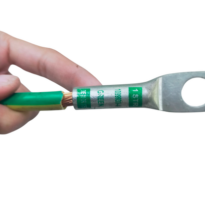 Grippes 25mm Grounding Cable Durable Wire with Copper Core and Eyelet Connector for Reliable Grounding