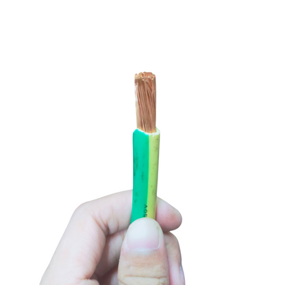 Grippes 25mm Grounding Cable Durable Wire held in a hand for electrical grounding solutions