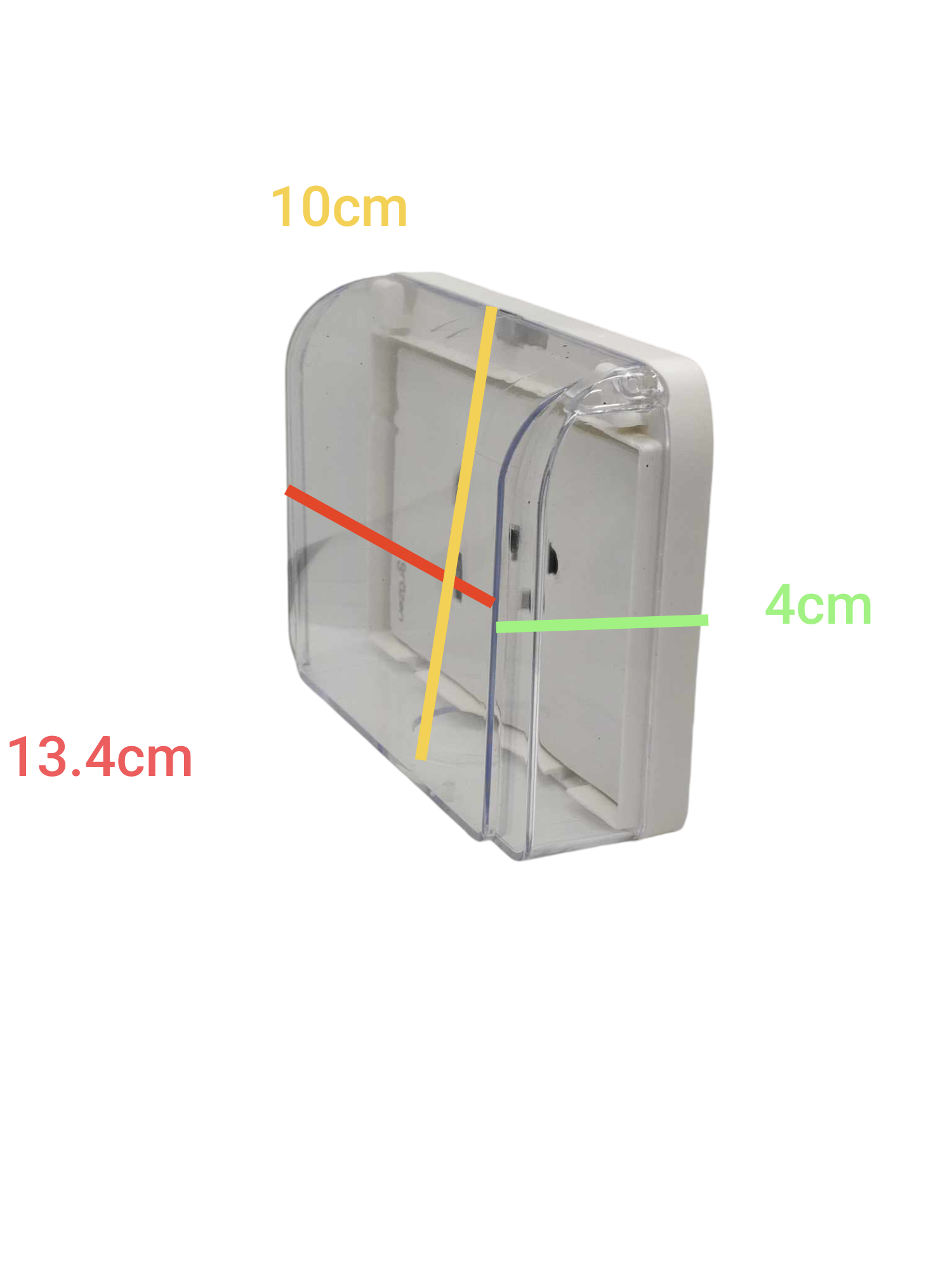Grazen universal outlet with USB-C and USB-A power point protective cover with clear plastic casing and white base