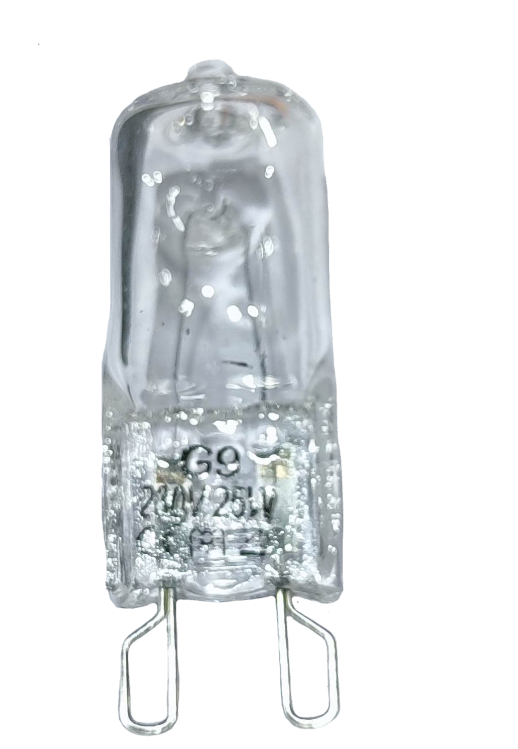 Denko 25W 220V G9 Halogen Bulb clear glass capsule with two metal pin connectors