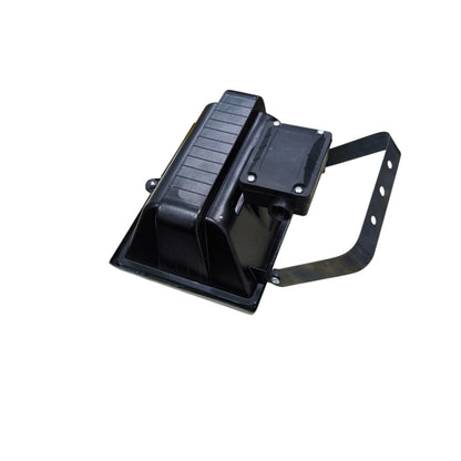 Halogen flood light fixture 500w 220V in a black casing with a sturdy metal bracket for outdoor use