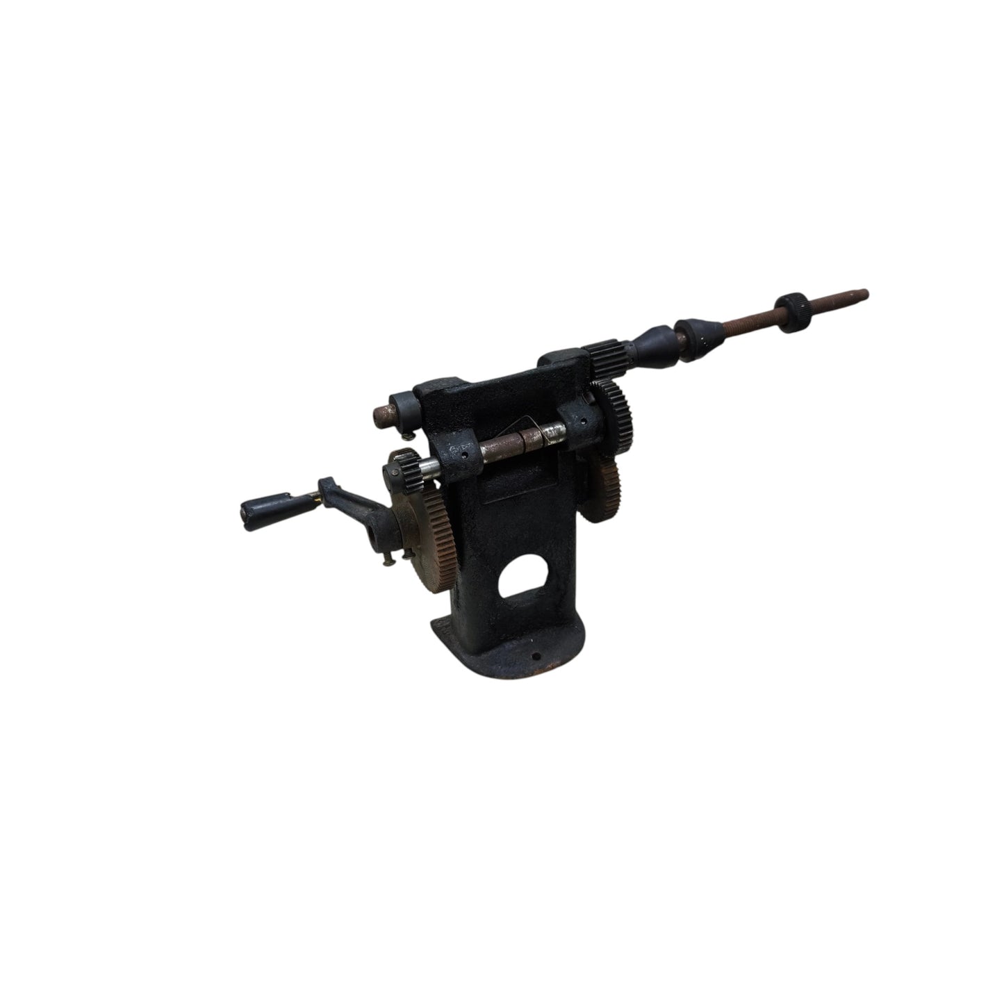 Black metal Hand Rewinder Double Speed with crank handle and gear mechanism for manual winding