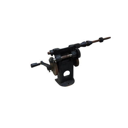 Black metal Hand Rewinder Double Speed with crank handle and gear mechanism for manual winding