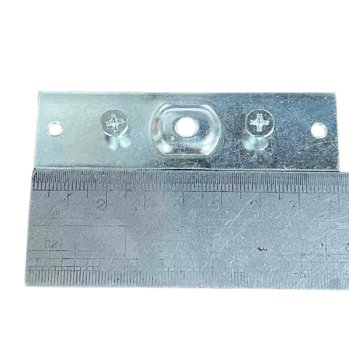 ILLUMIQ TERRA metal mounting bracket with screws and ruler for scale showing 2 Inch Water Tight Hub 58mm