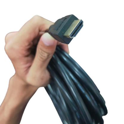 Grippes 10 meter HDMI cable held in hand for connecting devices easily and effectively