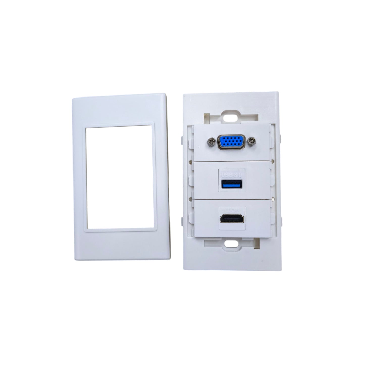 Grippes HDMI VGA USB wall outlet for easy connection of various devices in one panel