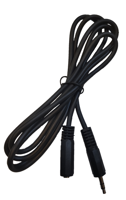 1 Meter headphone extension cable in black for connecting audio devices easily