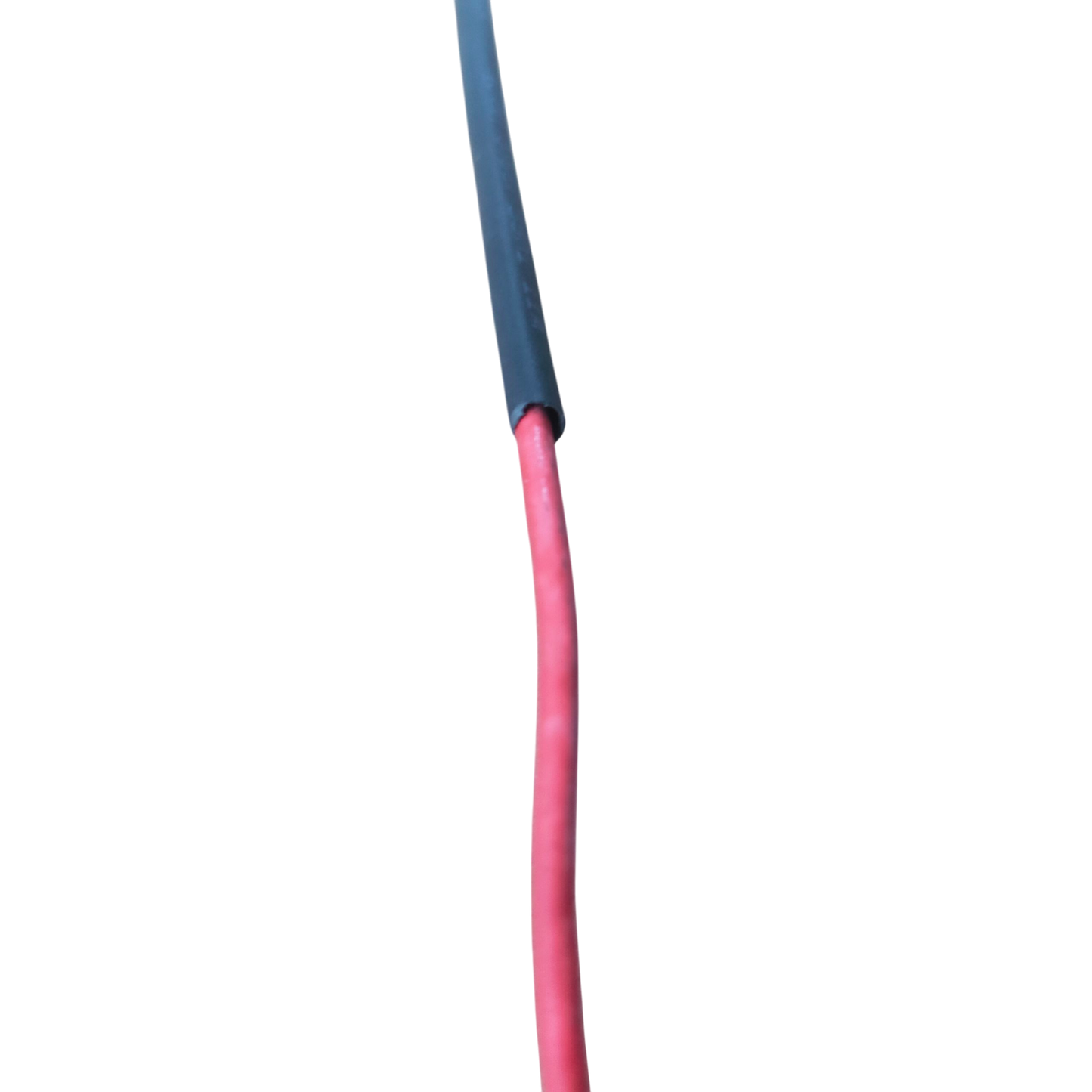Heat Shrinkable Tube Black-2mm covering red cable for cable management and insulation
