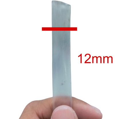 Hand holding a 12mm Heat Shrinkable Tube Clear for cable management from China