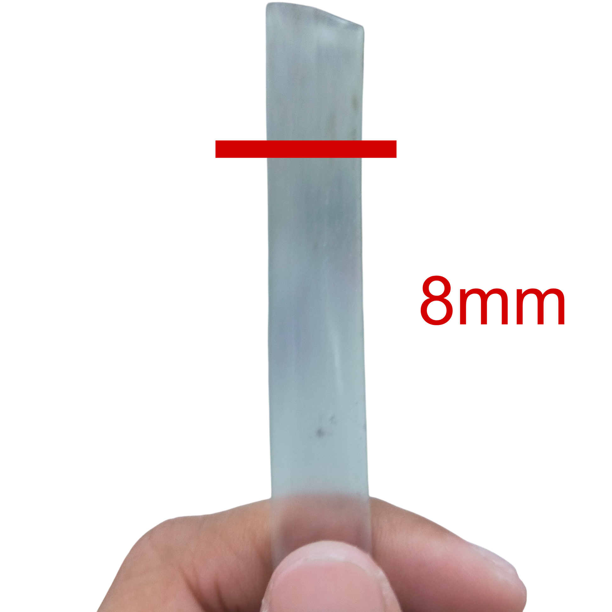 Hand holding an 8mm Heat Shrinkable Tube Clear for cable management from China