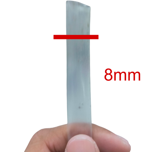 Hand holding an 8mm Heat Shrinkable Tube Clear for cable management from China