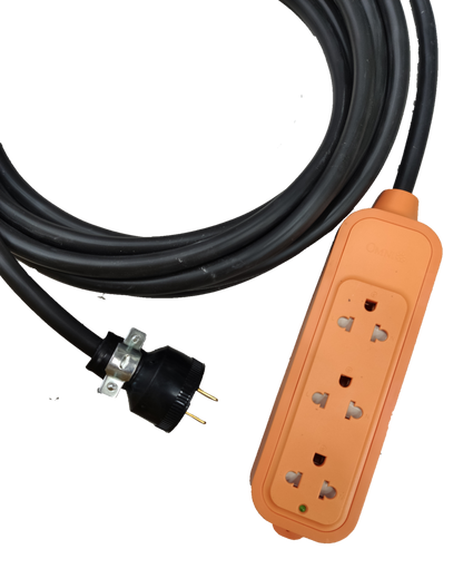 Eagle heavy duty extension cord with ground featuring three outlets and a durable orange casing