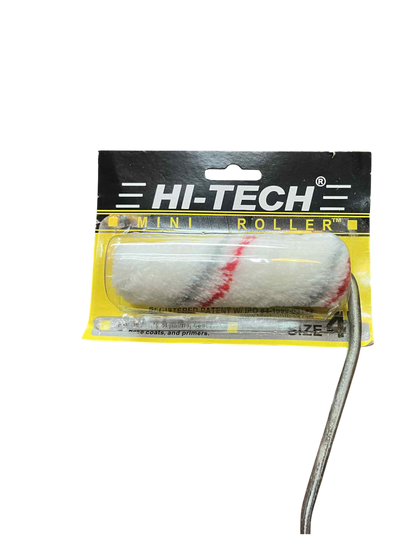4 inch paint roller brush in packaging, ideal for smooth painting projects and smaller areas