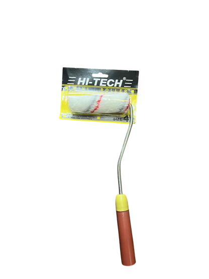 Hi-Tech 4 inch paint roller brush with a comfortable handle for smooth painting