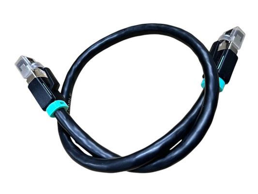 High performance Ethernet patch cord black cable with clear connectors from China