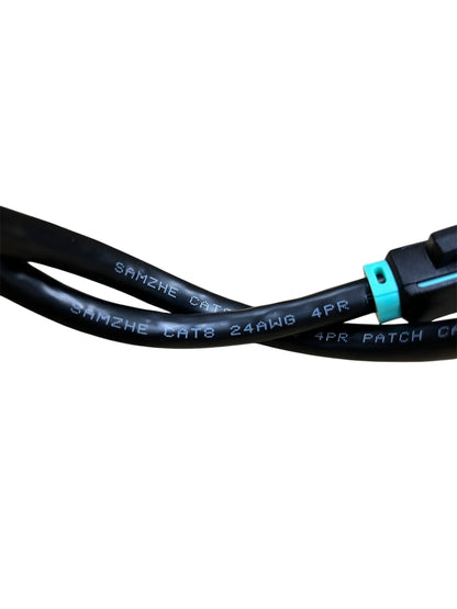 High performance Ethernet patch cord CAT8 cable with 24AWG wiring and secure connectors from China vendor