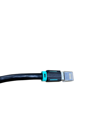 High performance Ethernet patch cord with black cable and clear RJ45 connector from China