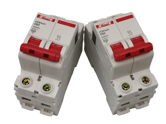 Himel 63A 2Pole 6 KAIC DIN Rail Type Circuit Breaker for reliable circuit protection